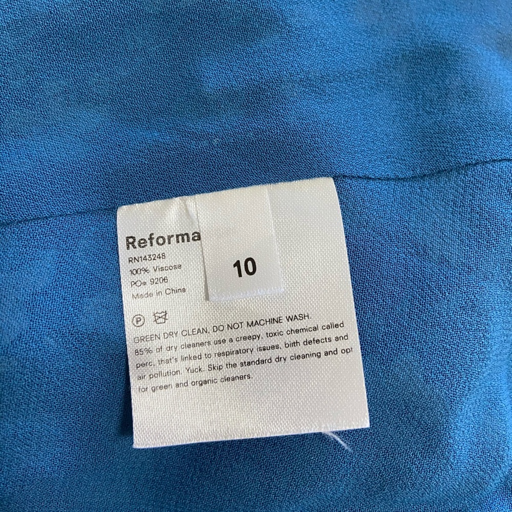 NWT Reformation Dietrich Midi Dress in Raquel - Picture 7 of 7